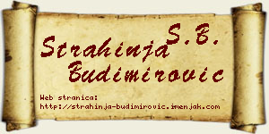Strahinja Budimirović vizit kartica